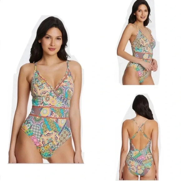 Bleu Rod Beattie Seriously Sunny Wire-Free One-Piece Size 10 - Picture 1 of 9